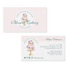 Elegant & Chic Pink Watercolor Floral Cake Bakery