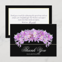 Elegant Chic Purple Crocus Bridal Shower Thank You