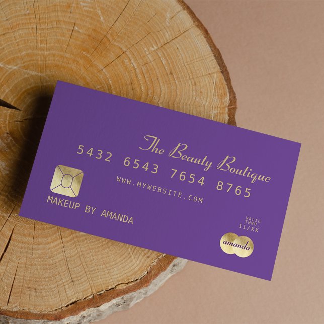 Elegant Chic Purple Gold Luxury Credit Card (Elegant Chic Purple Gold Luxury Credit Card)