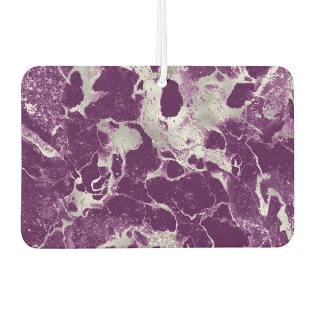 Elegant Chic Purple Violet Abstract Pattern Car Air Freshener (Front)