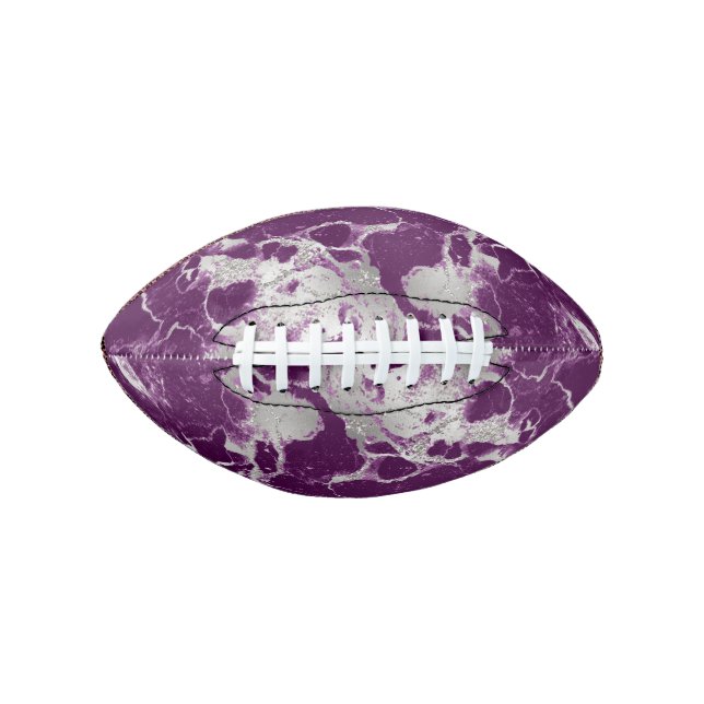 Elegant Chic Purple Violet Abstract Pattern Football (Front)