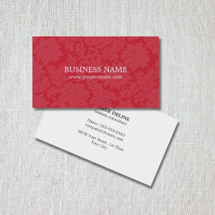 Elegant Chic Red Lace Fashion Consultant Business Card