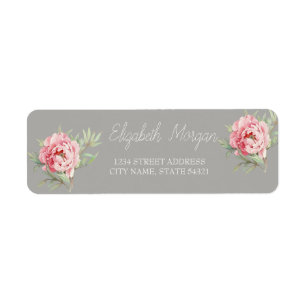 Elegant Chic Romantic Roses Address Label Return Address Label
