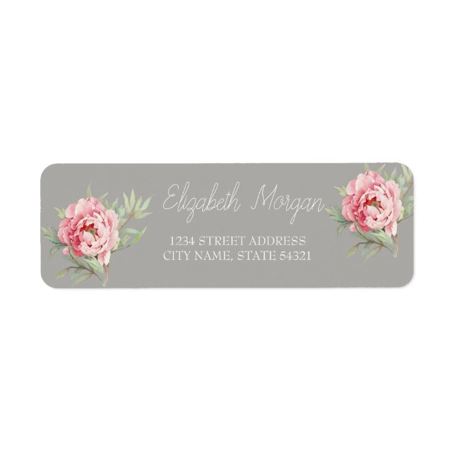 Elegant Chic Romantic  Roses  Address Label Return Address Label (Front)
