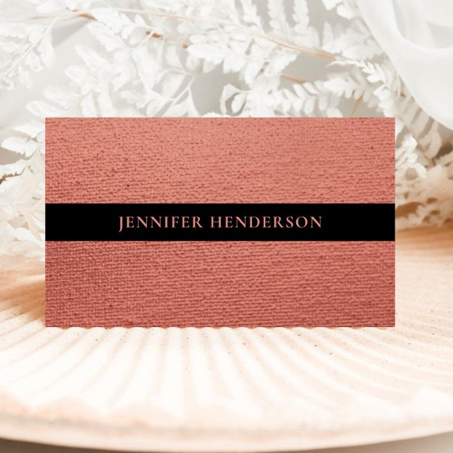 Elegant Chic Rose Gold Pink Girly Typography Business Card (Creator Uploaded)