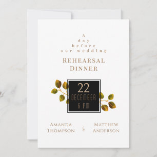 Elegant Chic Rose Monogram  Invitation