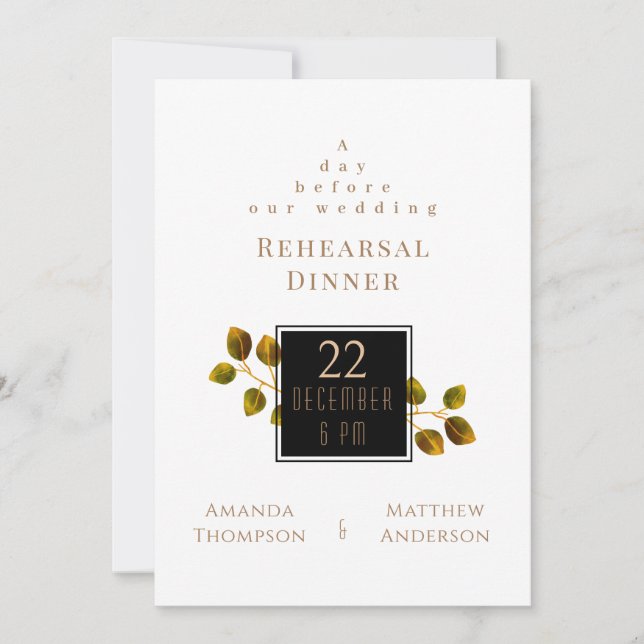 Elegant Chic Rose Monogram  Invitation (Front)