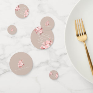 Elegant Chic Rose Wedding Confetti