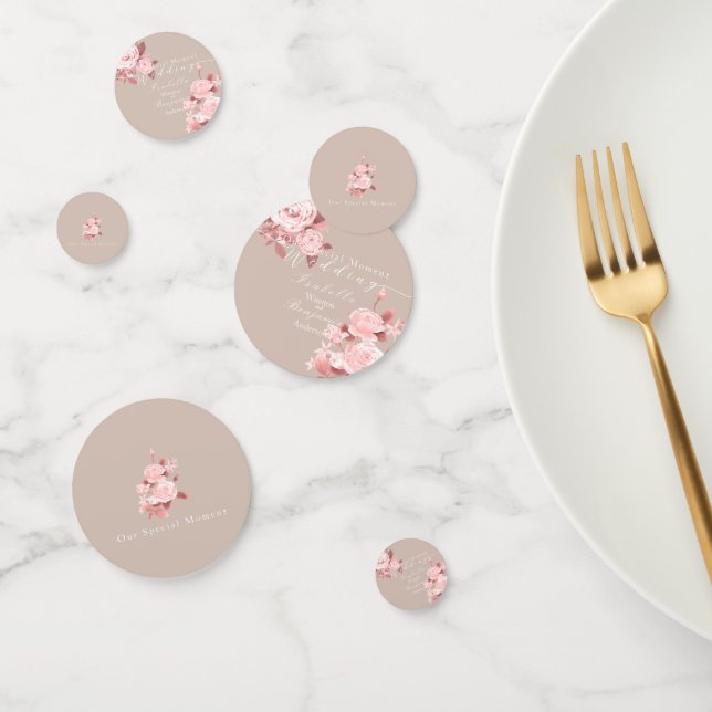 Elegant Chic Rose Wedding  Confetti (Group)