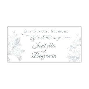 Elegant Chic Rose Wedding Self-inking Stamp