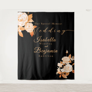 Elegant Chic Rose Wedding  Tapestry