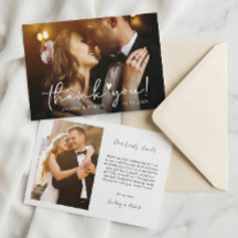 Elegant Chic Script Love Heart Wedding Photo