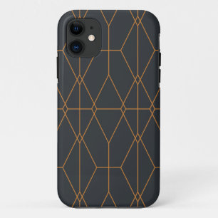 Elegant, chic, simple, luxurious line pattern art iPhone 11 case