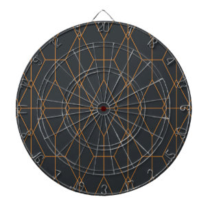 Elegant, chic, simple, luxurious line pattern art dartboard