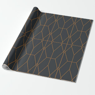 Elegant, chic, simple, luxurious line pattern art wrapping paper