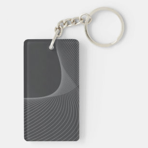 Elegant, chic, simple, modern graphic pattern art key ring