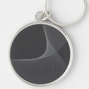 Elegant, chic, simple, modern graphic pattern art key ring
