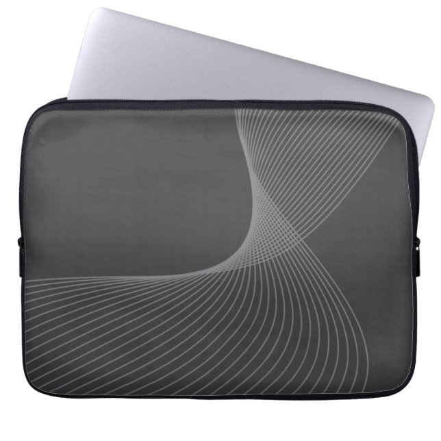 Elegant, chic, simple, modern graphic pattern art laptop sleeve (Front)