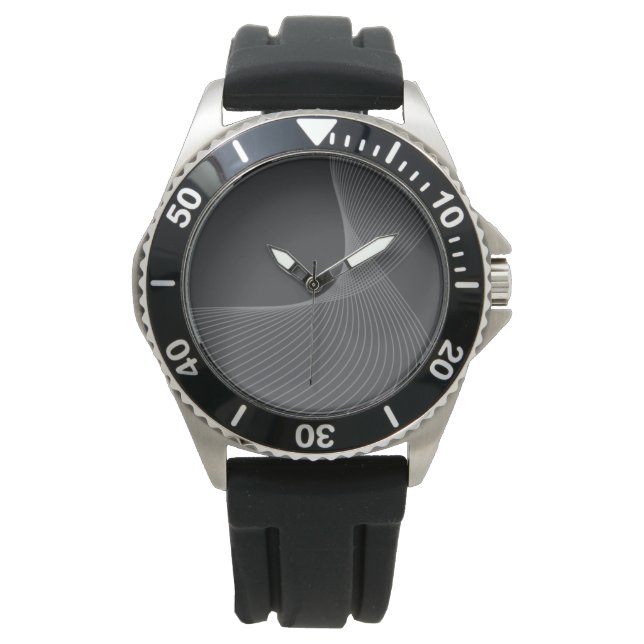 Elegant, chic, simple, modern graphic pattern art watch (Front)