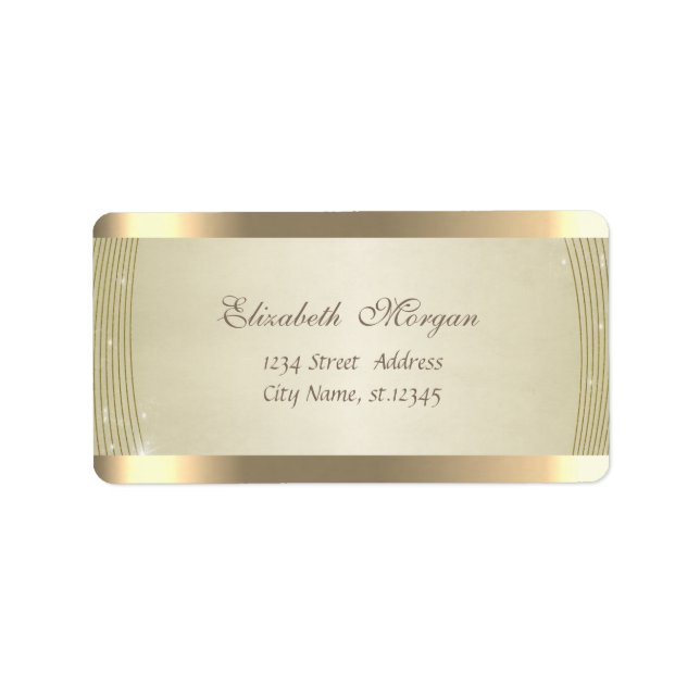 Elegant Chic  Sophisticated,Striped,Shiny Label (Front)