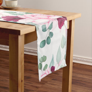 Elegant chic spring Floral Long Table Runner