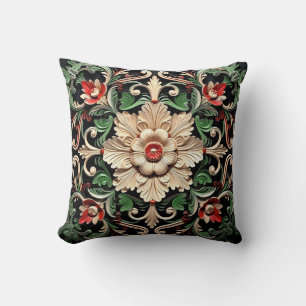 Elegant Chic Stylish Floral Luxury Colourful Cushion