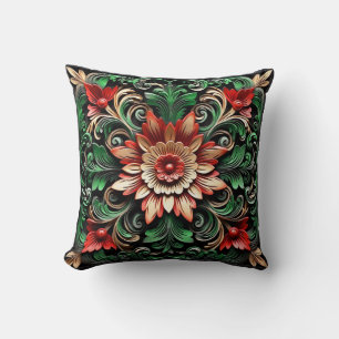 Elegant Chic Stylish Floral Luxury Colourful Cushion