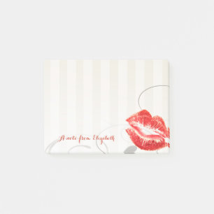 Elegant Chic Stylish Girly , Red Lips Post-it Notes