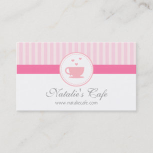 Elegant, Chic, Sweet Pink, Cafe or Tea House Business Card