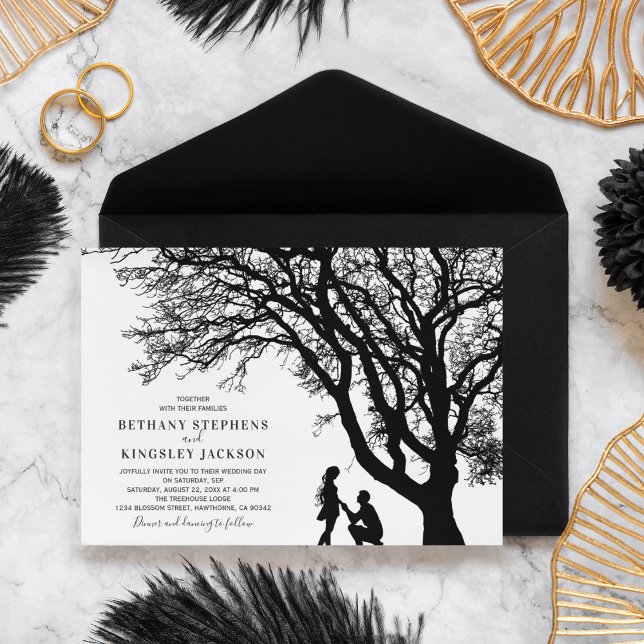 Elegant Chic Tree Wedding Invitation (Creator Uploaded)