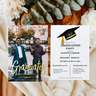 Elegant Chic Twin Double Graduation Party 