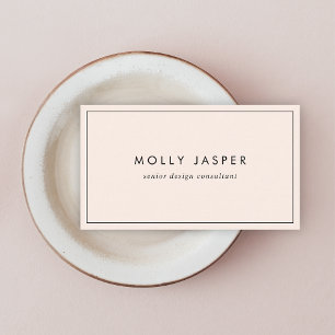 Elegant Chic Typography Blush Pink Feminine Business Card
