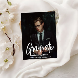 Elegant Chic Typography Graduation Party Invitation