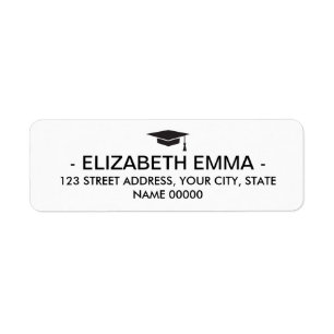 Elegant Chic Typography Graduation Return Address Label