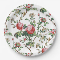 Elegant Chic Vintage Pink Rose Floral