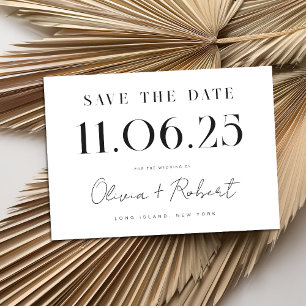 Elegant Chic Wedding Date Save The Date