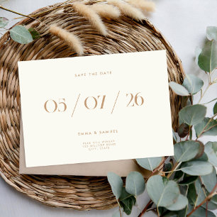 Elegant Chic Wedding Ivory Non-Photo Save the Date