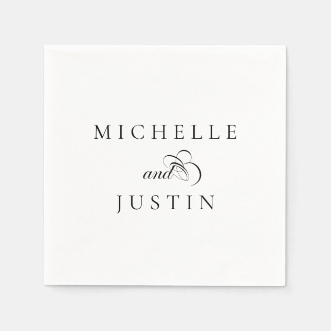 Elegant Chic Wedding Rehearsal Dinner  Napkin (Front)
