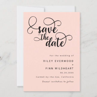 Elegant Chic wedding save the date Invitation