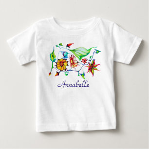 Elegant Chic Whimsical Enchanting Exotic Floral Baby T-Shirt