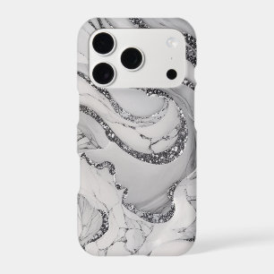 Elegant chic white grey silver marble Patterns