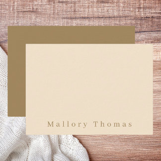 Elegant Chic White Ivory Personal Stationery Card