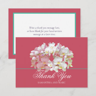 Elegant Chic White Orchid Bridal Shower Thank You