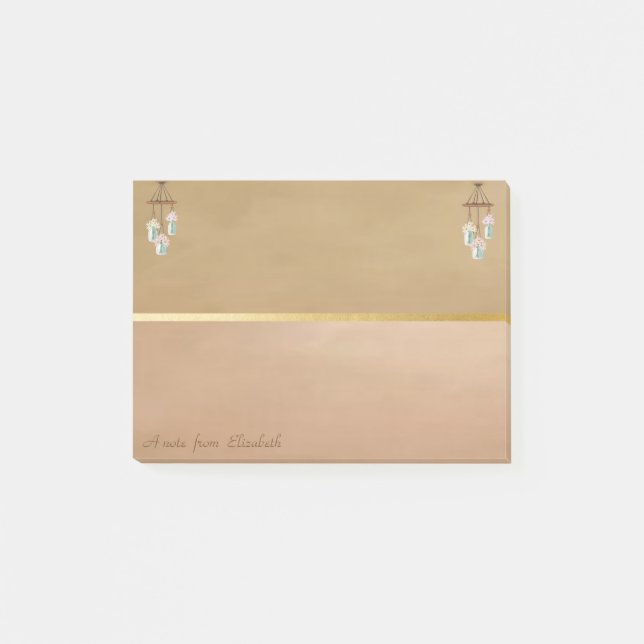 Elegant Chic Wind Chimes- Personalised Post-it Notes (Front)