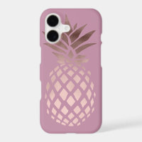 elegant chick clear rose gold tropical pineapple