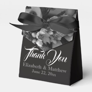 Elegant Chick Floral Black and White Photography  Favour Box