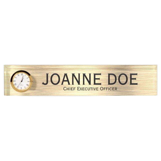 Elegant Chief Executive Officer Nameplate (Front)