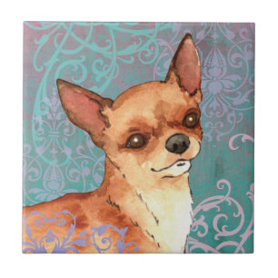 Elegant Chihuahua Ceramic Tile