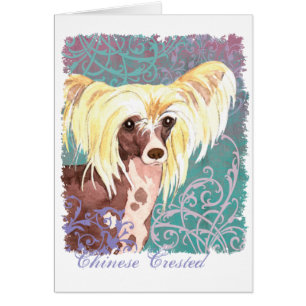 Elegant Chinese Crested Card