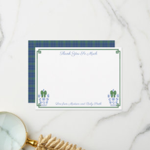 Elegant Chinoiserie Christmas Baby Shower Photo Thank You Card